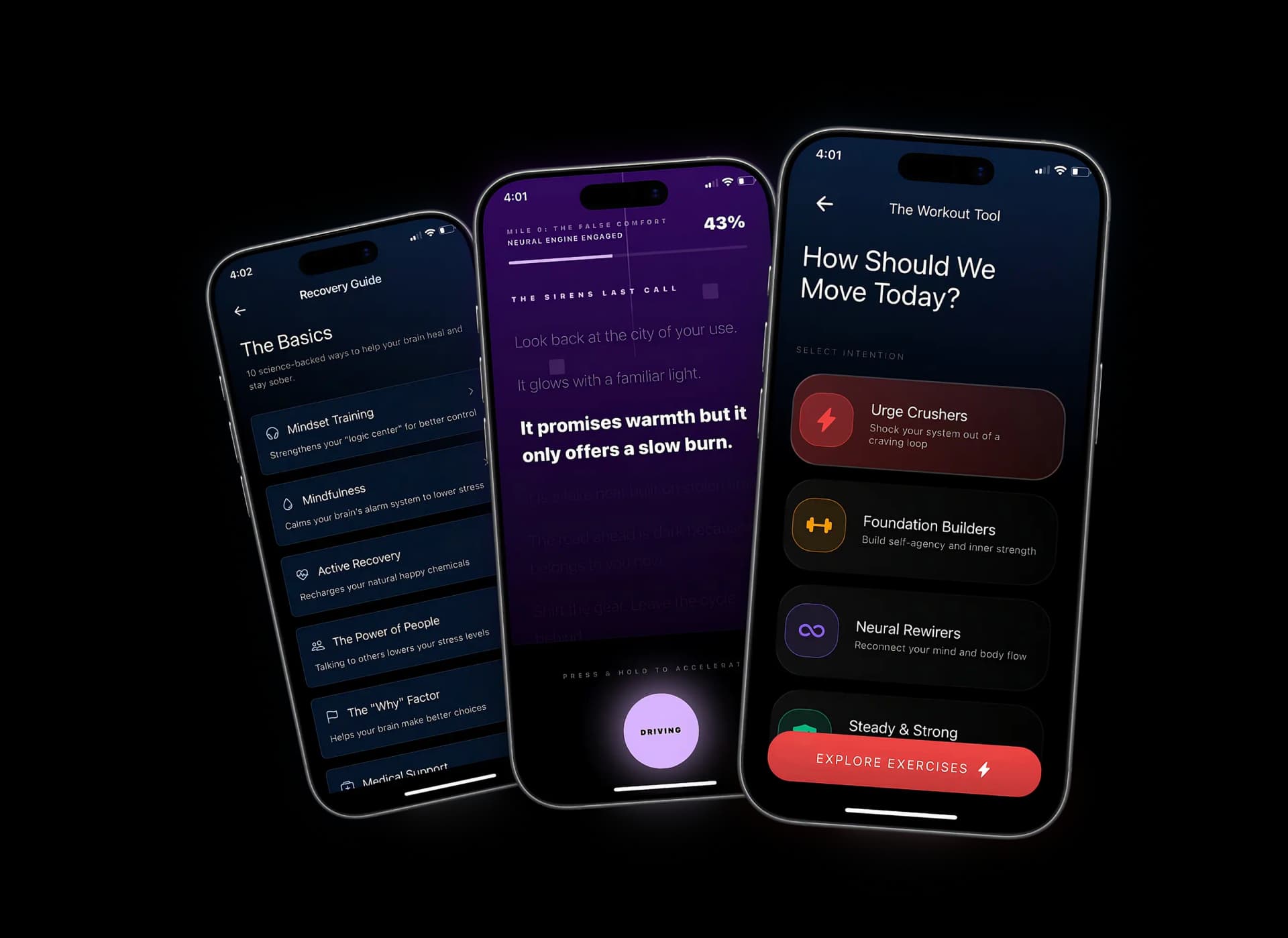 Three mobile devices